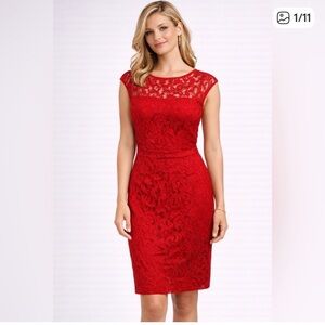 Banana Republic Elegant Red Lace Dress- size 6P